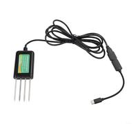 HomeVortex Probador de suelo USB 8 en 1 NPK medidor de pH con sonda de acero inoxidable 316L, analizador digital impermeable IP68 para conductividad de salinidad de humedad,