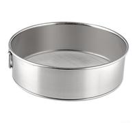 HomeVortex Tamiz de harina de acero inoxidable con malla fina, tamiz para hornear resistente al óxido 304 para filtrar polvo, colador de cocina redondo fácil de limpiar con asa, plateado, 25 cm