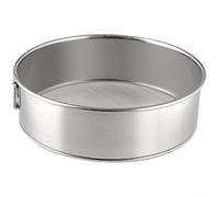 HomeVortex Tamiz de harina de acero inoxidable con malla fina, tamiz para hornear resistente al óxido 304 para filtrar polvo, colador de cocina redondo fácil de limpiar con asa, plateado, 25 cm