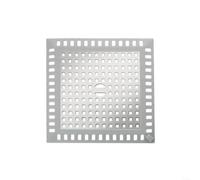 HomeVortex Tapa de drenaje de ducha, filtro de drenaje de baño de acero inoxidable 304, con borde de sílice, protector de malla redondo, para bañera, fregadero, cocina, evita (cuadrado)