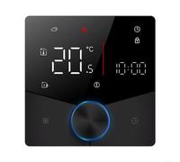 HomeVortex Termostato de calefacción programable, con control giratorio y conexión de aplicación, controlador de 6 períodos de 7 días, para sistema de agua caliente, pantalla LED, niño