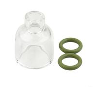 HomeVortex TIG Boquilla de vidrio visual transparente, para soplete de soldadura WP9/17/18/20/26, consumibles de lente de gas, con juntas tóricas, para visualización clara, tamaño 4-12 (Nº 5)