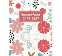 Homework Planner 2026-2027: Large Size 8.5x11 / Undated Daily Assignment for Elementary, Middle, High School & College Schedule Organizer / 110 Pages