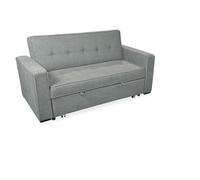 Homey - Sofá Cama de 2 Plazas Modelo Aron, Diseño Moderno, Práctico y Funcional, con Reposabrazos, Gris, 167cm x 90cm x 96,5cm