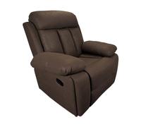 Homey - Sofá de 1 Plaza con Función Relax, Modelo Havana con Reclinación Manual de Respaldo y Resposapiés, Medidas: 104 cm (Ancho) x 103,5 cm (Alto) x 93 cm (Fondo), Choco