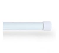 HOMEYA - Barra Cortina Extensible - Barra Metal para Cortina Fina para Salon Dormitorio - Palos Delgado 19mm con Terminales de plasticos - Blanco, 70-120CM