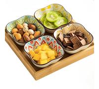 HOMGEY Paquete de 4 mini cuencos de cerámica de 3 onzas para salsa de soja, cuencos pequeños para soja, guarnición, ketchup, sushi, barbacoa, condimentos, apilables, aptos para congelador y microondas