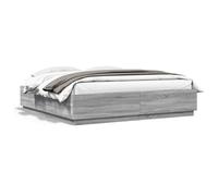 Homgoday Canapé Sonoma - Modelo 3209679IT - Estructura de cama de madera multicapa - Dimensiones: 200 x 200 cm - Color gris - Modelo 3209679IT