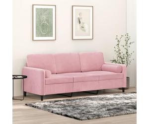Homgoday Muebles de sofá de 3 plazas con cojines rosas de 180 cm de terciopelo, sofás para exterior de jardín, cama sofá, sofá para terraza exterior muebles
