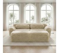 Homgoday Sofá de Plüsch Cloud: Diseño Modular, Comodidad Premium, para Salón y Descanso