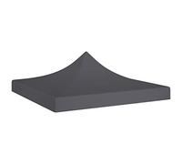 Homgoday Techo para carpa para fiestas, 2 x 2 m, color antracita 270 g/m², tejido de repuesto para toldo, para terraza, exterior, jardín decoración