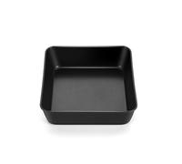 Homikit molde cuadrado, 15.9 x 15.9 x 5cm molde cuadrado de acero inoxidable con revestimiento antiadherente saludable, molde negro para tartas/lasañas/asseroles, fácil de limpiar