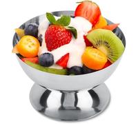 Hominas Copa de Helado, Cuencos Para Servir Postres de Acero Inoxidable Tazón de Helado Ensaladera Ronda Reutilizable para Postre Aperitivos Pudín de Frutas