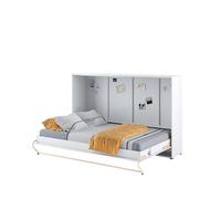 Homlando Lenart Concept Pro CP05 - Cama plegable de pared horizontal, 120x200 cm - Armario con cama plegable integrada - Cama funcional (Blanco mate)
