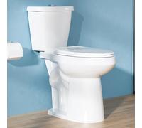 HOMLYLINK Inodoro alargado extra alto de 22 pulgadas para personas mayores 1.1/1.6 GPF, color blanco
