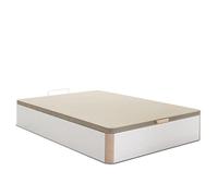 HOMN LIVING Canapé Abatible 150x190 cm Blanco/Cambrian de Gran Capacidad, Esquinas Redondeadas, Tapa Reforzada y Transpirable