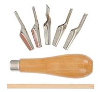 HOMOBABE Juego de Espátulas para Pintar y Tallar Hechas a Mano Acero Inoxidable y Madera, Herramienta para Decoración de Paredes y Modelado Artístico