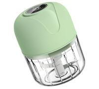 HOMOBABE Mini Picadora de Ajo Eléctrica Portátil de 100ml Cuerpo de Acero Inoxidable y Abs para Cocina, Adecuado para Picar Múltiples Ingredientes y Ahorrar Espacio