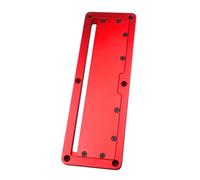 HOMOBABE Placa de Garganta Circular Metal Color Rojo Herramienta para Trabajar la Madera, Ligera para Mesa de Carpintería de Bricolaje