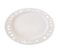 HOMOBABE Platos de Cerámica Blancos para Postre Diseño Elegante y Apilables, Ideales para Cafeterías y Restaurantes Occidentales, Mejoran la Presentación de Dulces