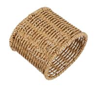 HOMOBABE Recipiente para Guardar Palillos, Caja para Palillos de Plástico y Hierro, Tejido Imitación Ratán Marrón, Ovalado, para Cubiertos y Vajilla, Restaurante y Mesa de Comedor