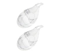 HOMOBABE Soporte para Cucharas Fácil de Limpiar de Silicona Paquete de 2 Unidades Resistente al Calor Diseño de Mármol Almohadilla para Cocina y Restaurante
