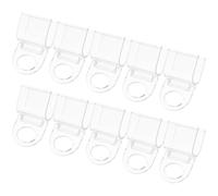HOMOCONO 10 Piezas Pinza para Cortina Acrílico, sin Cable, Transparente | Cortinas y Estores, Agarre Seguro y Elevación Suave, Uso en Salones y Dormitorios, Diseño Elegante