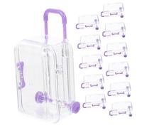HOMOCONO 12piezas Caja De Dulces Para Bodas Ruedas Caja De Obsequio Forma De Maleta Pequeña Decoraciones Para Fiestas Temática De Viajes De Obsequio Para Bodas De Dulces Para Avión Mini