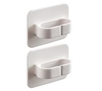 HOMOCONO 2 Ganchos Adhesivos Blancos de Plástico para Baño y Cocina, Colgador Adhesivo sin Taladro para Toallas y Abrigos, Fácil de Pegar y Quitar