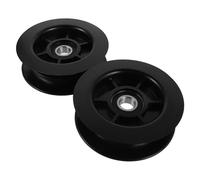 HOMOCONO 2 rodillos de polea de carretilla elevadora con rodamiento de doble ranura de nailon para manguera hidráulica de 3 toneladas para manejo de materiales