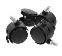 HOMOCONO 4 Ruedas de Repuesto para Silla de Oficina y Escritorio Freno, Rotación 360° y Doble Rueda de Pp M8*13mm, Ideales para Uso en Oficina y Hogar