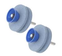 HOMOCONO Afilador de Herramientas de Jardín Afilado Preciso Azul 2 Piezas Herramienta Afiladora de Cuchillas Corindón Marrón para Cortacésped para Cuchillas de Azada y Cortacésped