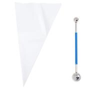 HOMOCONO Bolsas para Lechada de Azulejos y Mampostería Material Pe y Acero Inoxidable Color Aleatorio para Mejorar la n Obras 20 Unidades Gran Capacidad,