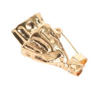 HOMOCONO Broche Elegante de Metal Dorado para Mujer, Clip Portátil Sujeción Segura de Flores Adecuado para Fiestas y Festivales, Tamaño 2.50x1.50x1.50cm