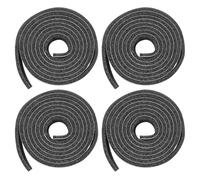 HOMOCONO Burlete Aislante de Puerta de Eva Negro, 4 Rollos Adhesivo, Resistente Humedad y Viento, Tira de Sellado Insonorizante para Ventanas y Puertas