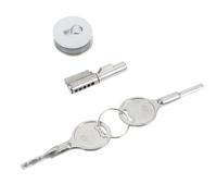 HOMOCONO Cerradura para Puerta de Cristal Corredera con Llave, Aleación de Zinc y Hierro, Fácil de Instalar y Superficie Lisa, Adecuado para Gabinetes de Joyería