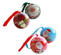 HOMOCONO Contenedor Navideño de Hierro en Forma de Bola para Decoración y Almacenamiento, 4 Piezas para Fiesta de Navidad Elegante y Festiva Color Aleatorio