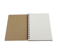 HOMOCONO Cuaderno Espiral Kraft Vintage de Papel Perforado Fácil de Arrancar, Diseño Simple para Dibujo Artístico y Oficina, Adecuado para Estudiantes