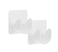 HOMOCONO Soporte Adhesivo para Barra de Cortina de Ducha, 2 Ganchos sin Taladro Resorte de Tensión, Soporte para Barras de Ventana y Colgador para Baño y Cocina