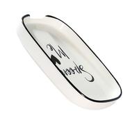 HOMOCONO Soporte para Cuchara de Cerámica Elegante y Sencillo para Encimera de Cocina, Descanso para Utensilios que Sostiene Bolsa de Té y Azúcar en Decoración de Mesa