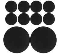 HOMOCONO Tapete Ignífugo Redondo para Quemador de Incienso, 10 Piezas Reutilizables de Algodón Retardante al Fuego y Aluminio Negro, Resistente al Calor para Aromaterapia Hogar
