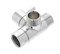 HOMOCONO Válvula Desviadora de Ducha en T de Cobre Macizo, Adaptador Grifo Baño Conexión Doble, Válvula Angular para Columna de Ducha, Accesorio para Plomería, Complemento para Baño