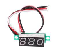 HOMOCONO Voltímetro Digital LED Exacto Dc4-30v 0-10a Pantalla de Monitor, Carcasa de Plástico y Metal, Cable Incluido para Comprobador de Tensión Eléctrica