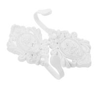 Homoyoyo 2 Alzapaños para Cortinas Vintage de Aleación de Zinc Diseño de Flores de Rosas en Tonos Claros, Soportes Laterales Estables y Elegantes para Decoración del Hogar
