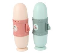 Homoyoyo 2 Piezas Caja Porta Cepillos de Dientes con Diseño Submarino Creativo de Rosa y Verde Compacto y Portátil para Viaje Almacenamiento Duradero y Seguro para Baño