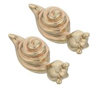 Homoyoyo 2 Piezas Pomo de Latón Forma de Caracol para Muebles Dorado