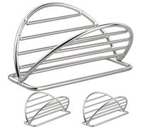 Homoyoyo 3 Piezas Soporte para Tacos Plata, Acero Inoxidable | Panes y Wraps, Uso en Cocina y Restaurantes, Bordes Redondeados, Superficie Lisa