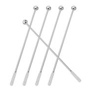 Homoyoyo 5 Piezas Agitadores de Cócteles de Acero Inoxidable de 19 Cm para Bar y Fiesta, Palitos para Mezclar Bebidas y Accesorio Decorativo Resistente y Reutilizable