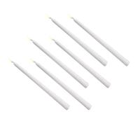 Homoyoyo 6 Piezas Luz de Vela LED de Poste Largo Amarilla, Lámpara de Plástico Compacta Consumo para Decoración de Bodas y Fiestas