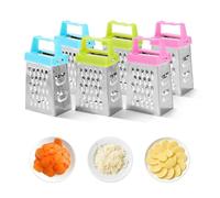 Homoyoyo 6 Piezas Mini Rallador de Mano para Cocina Mango Antideslizante y Acero Inoxidable sin Bordes Ásperos para Cortar Queso y Verduras Fácilmente